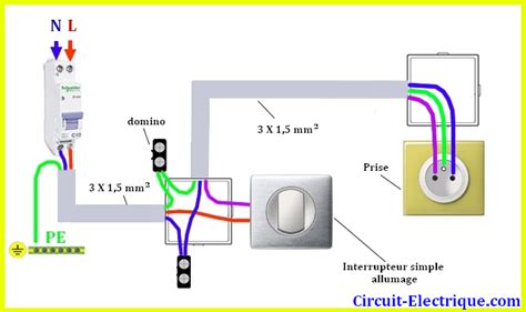 Combien Peut On Brancher De Prise Sur Un Disjoncteur - Branchement Prise Electrique de courant - Circuit Electrique Schema