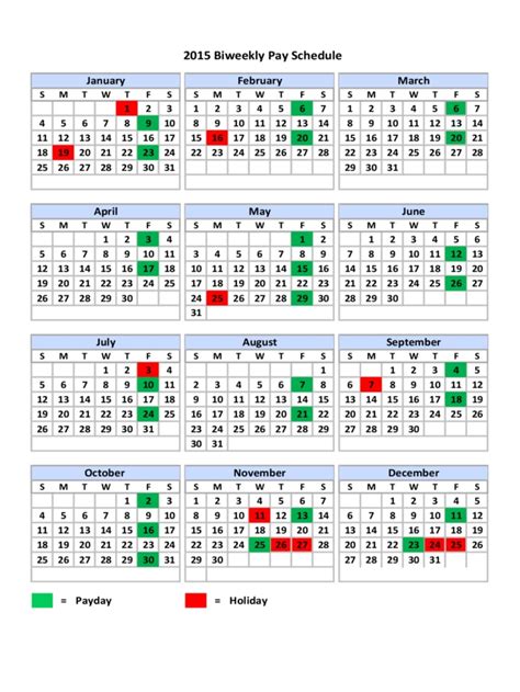 Biweekly Pay Calendar Calendar Printable