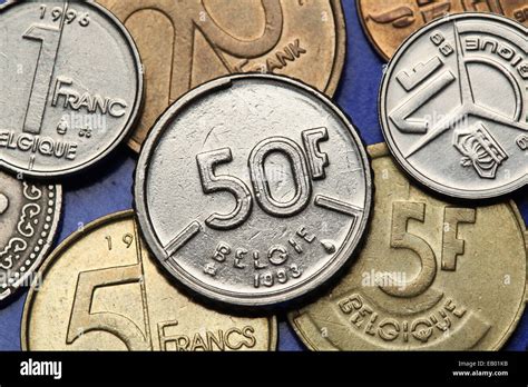 Coins Of Belgium Belgian 50 Franc Coin Stock Photo Alamy