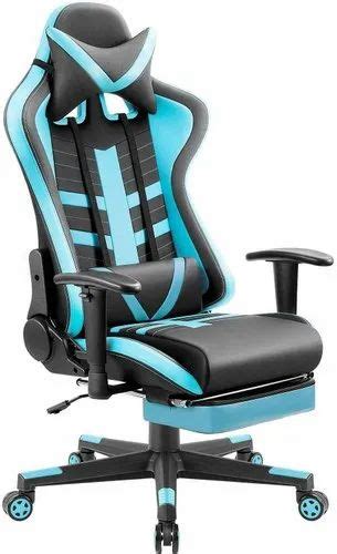 Leather Seat Blue And Black Adjustable Arm Gaming Chair At Rs 16000