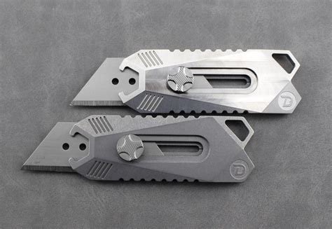 Titanium Utility Knife Edc Knife Retractable Box Cutter Etsy