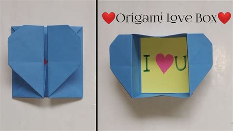Origami Heart Box And Envelope Valentine Day Special Craft The Art