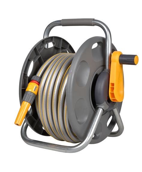 Hozelock 2 In 1 Freestanding Hose Reel And Hose L25 M Departments