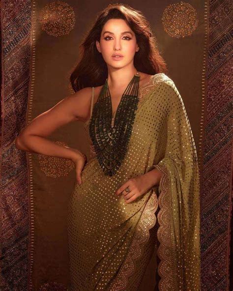 Nora Fatehi Looks Like Royalty In Her Diwali Sari