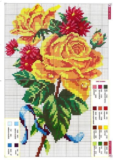 Maybe you would like to learn more about one of these? Roses cross stitch pattern free | Floral cross stitch ...