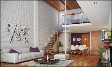 Living Room With White Brick Wall Accent Homesfeed
