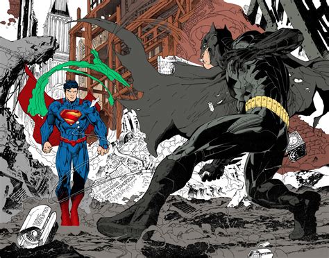 A Simple Colorists Art Blog Jim Lee Batman Vs Superman Wip 2