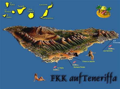 Insel Teneriffa Karte FKK auf Teneriffa FKK Strände