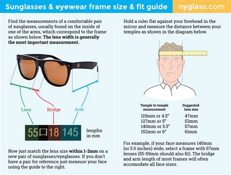 How To Choose The Right Size Sunglasseseyewear Frame Size And Fit Guide