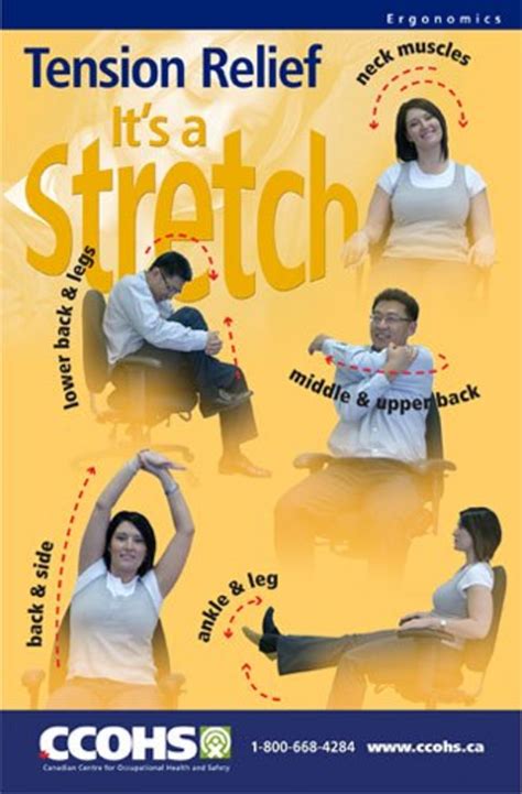 The Benefits Of Stretching At Work Posters Included Caloriebee