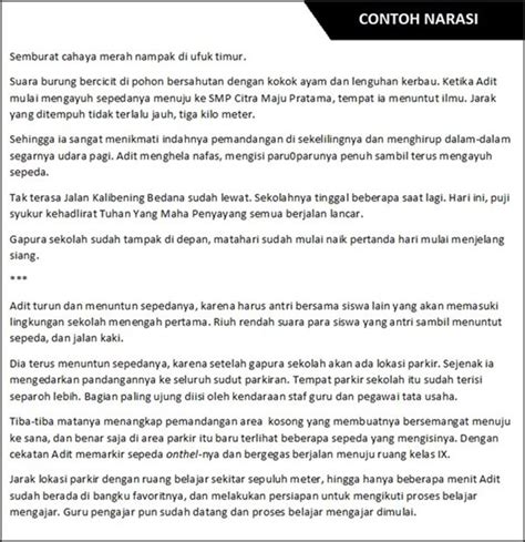 12 Contoh Teks Narasi Dilengkapi Ciri Struktur Jenisnya - IMAGESEE