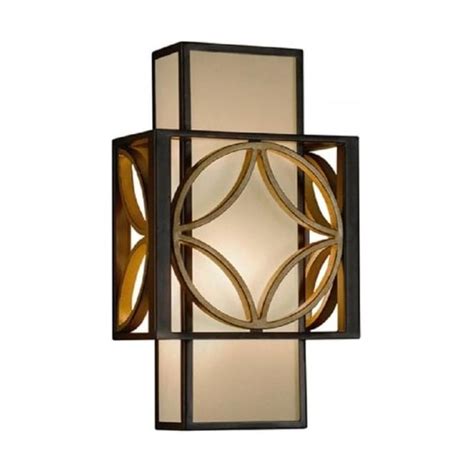 Brass wall sconce with led. Deco Style Wall Light in Bold Art Deco Style, Bronze and ...