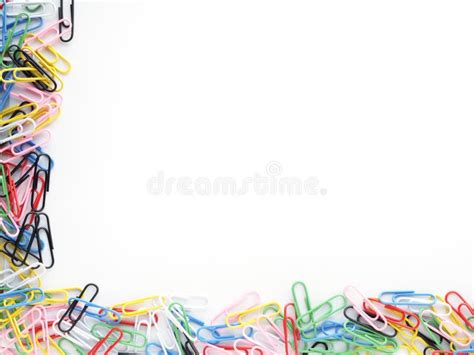 Paper Clip Border Stock Image Image Of Fastener Stationary 4078233