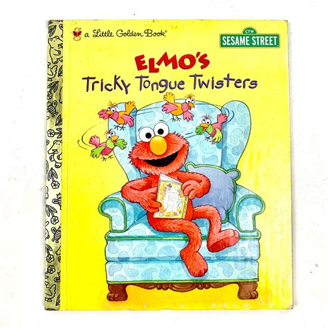 Elmo S Tricky Tongue Twister Sesame Street Golden Etsy Australia