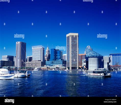 Inner Harbor Skyline Baltimore Maryland Usa Stock Photo Alamy