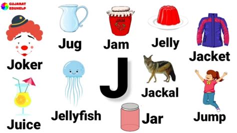 J Letter Words In English Words Starting With Letter J J Letter Words With Pictures YouTube