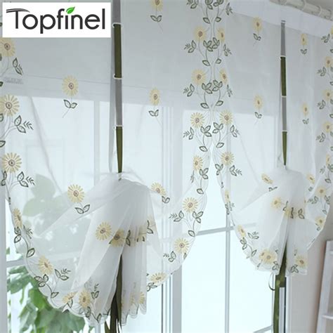 Top Finel Hot Tulle For Window Fantasy Roman Curtain Blinds Embroidered Voile Sheer Curtains For