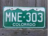 Colorado License Plate Prices