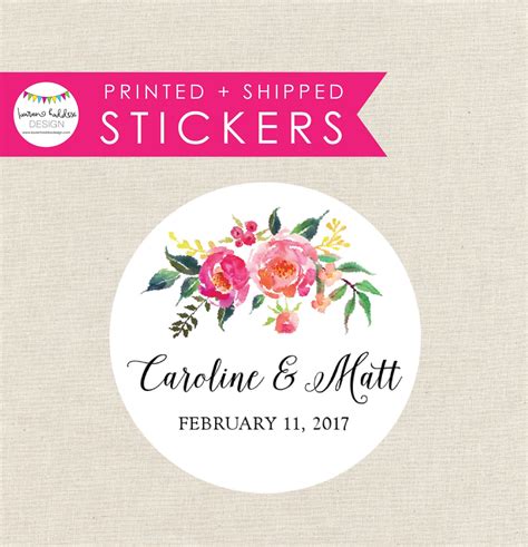 Personalized Wedding Stickers Wedding Favor Stickers Wedding Etsy