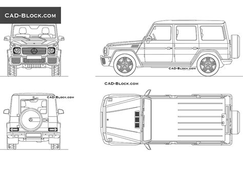 Find & download free graphic resources for car drawing. Mercedes-Benz G 65 AMG AutoCAD blocks, download CAD drawings