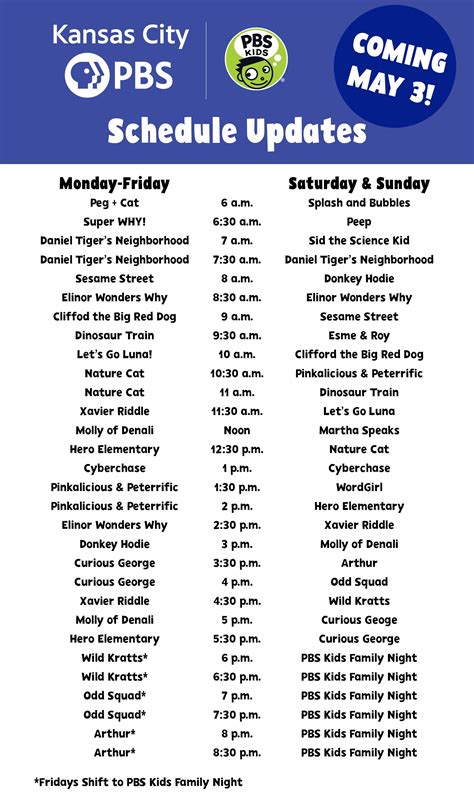 New Summer Children’s Programming Schedule Announced