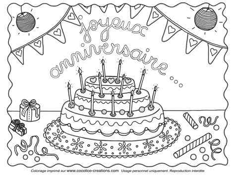 Dessin Gateau Anniversaire 5 Ans
