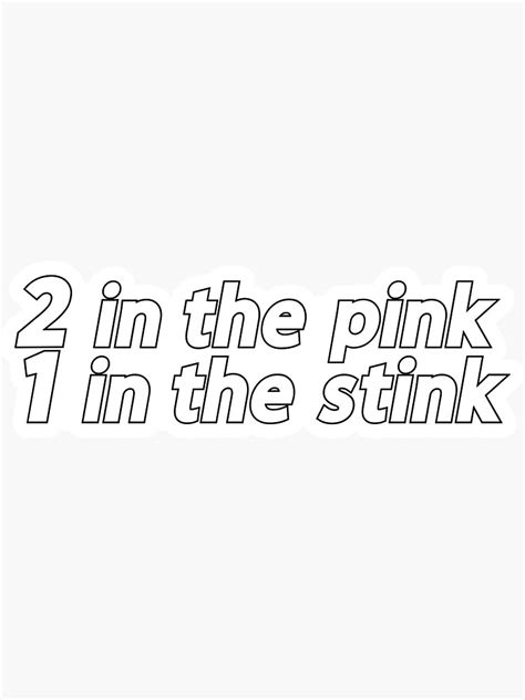In The Pink In The Stink Popular Meme Speech Sticker For Sale By Sosavvvy Redbubble