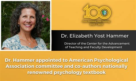 Xavier University Of Louisiana Director Dr Elizabeth Yost Hammer Appointed To An American