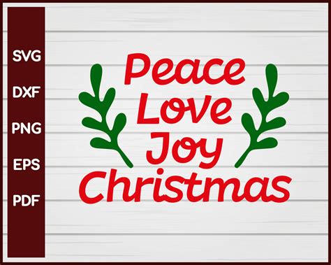 Peace Love Joy Christmas Svg Creativedesignmaker
