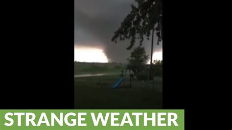 Epic Tornado Footage Captured From Nearby Home Youtube