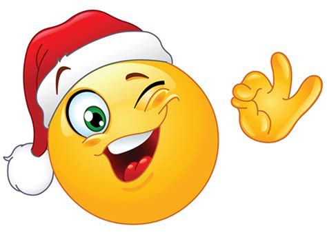 Winking Santa Smiley Symbols And Emoticons