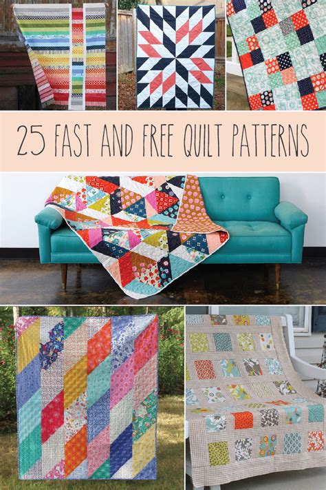 Free patterns for mini quilts. 25 Fast and Free Quilt Patterns