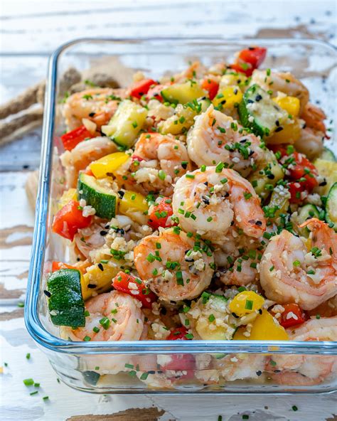 Consider grabbing a bag of frozen cauliflower rice from the freezer to whip up a simple lunch or dinner in minutes! Clean Eating Shrimp Cauliflower Fried Rice for Meal Prep ...