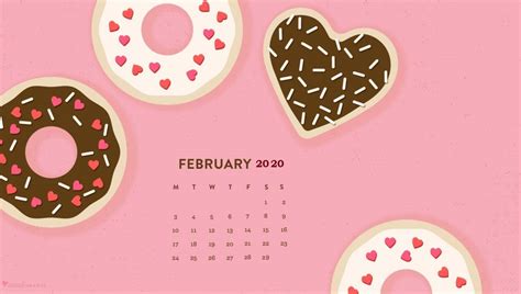February 2020 Desktop Calendar Wallpaper