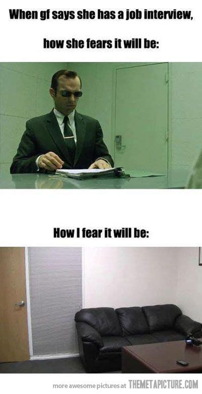 Pff you're not the boss of me boss: funny job interview black couch | Me as a girlfriend