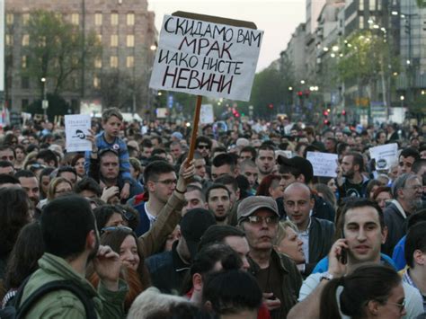 Serbia Protests Thousands Demand Vucics Resignation Balkan Insight
