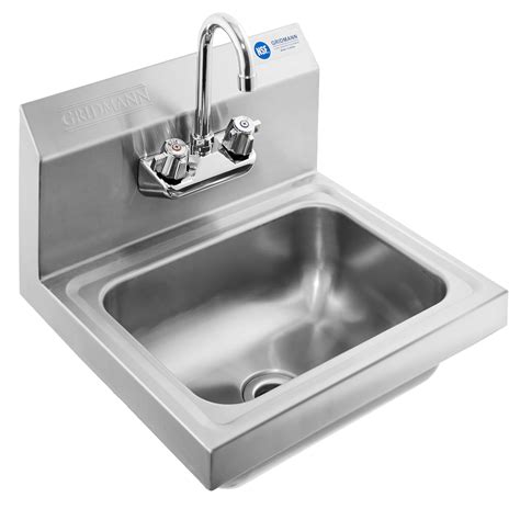 Gridmann Commercial Nsf Stainless Steel Hand Washing Sink W Faucet