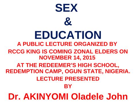 Pdf Sex And Education Seminar