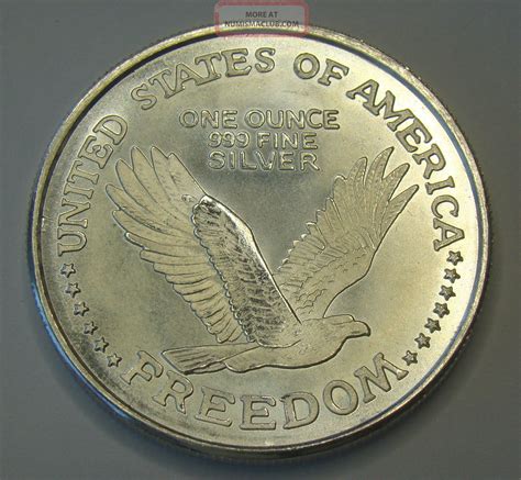 1 Oz 999 Silver Standing Liberty Freedom Uncirculated Round 999 Coin