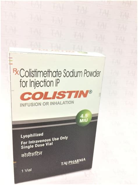 Chemicals global supply is best research chemical intermediates, research chemicals bk mdma and research chemicals methylone supplier, we has good quality products & service from china. Colistimethate Sodium for Injection IP 4.5 Million I.U. (Colistin) Taj Pharma - Taj Pharma India