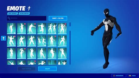 Fortnite Spider Man Symbiote Suit Skin With Icon Series Dances And Emotes