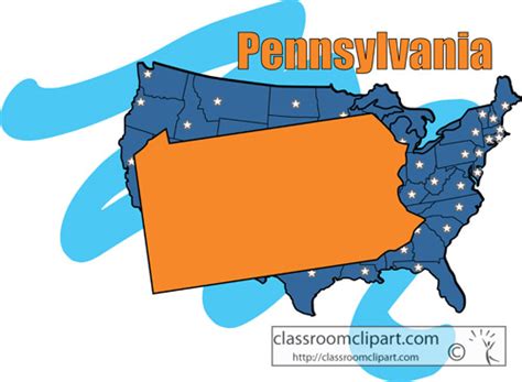 Pennsylvania State Clipart Pennsylvaniastatemapcolor Classroom