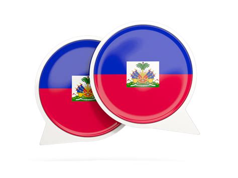 Round Chat Icon Illustration Of Flag Of Haiti
