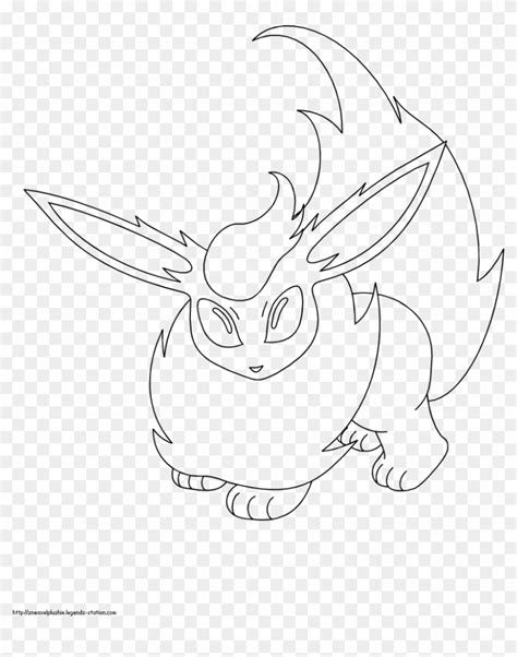 Cute Flareon Coloring Page Coloring Fun For All Ages Adults And