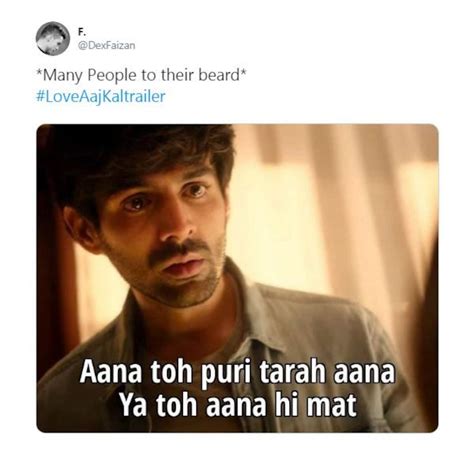 Monday Memes Sara Ali Khan And Kartik Aaryans Love Aaj Kal Trailer Becomes Fodder For Some