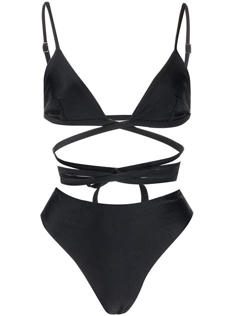 Matteau Criss Cross Strap Swimsuit In Black Lyst