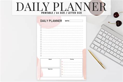 Colorful Daily Planner Printable V3 Free Download