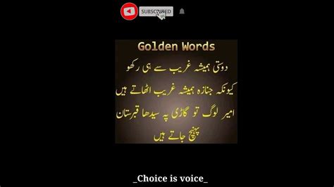 Golden Words In Urdu Short Video YouTube