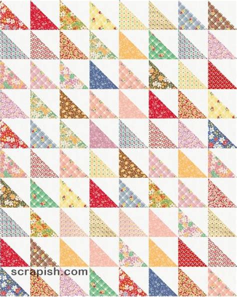 Easy Half Square Triangle Quilt Pattern Tutorial