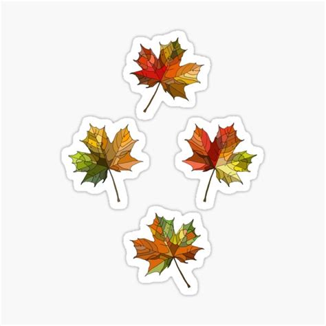Autumn Leaves Sticker For Sale By Whatsapooka Redbubble